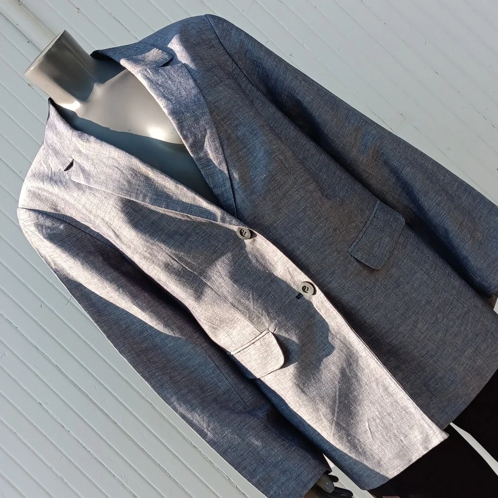 LANE BRYANT LADIES LINEN BLEND LUX BLAZER - Picture 12 of 16